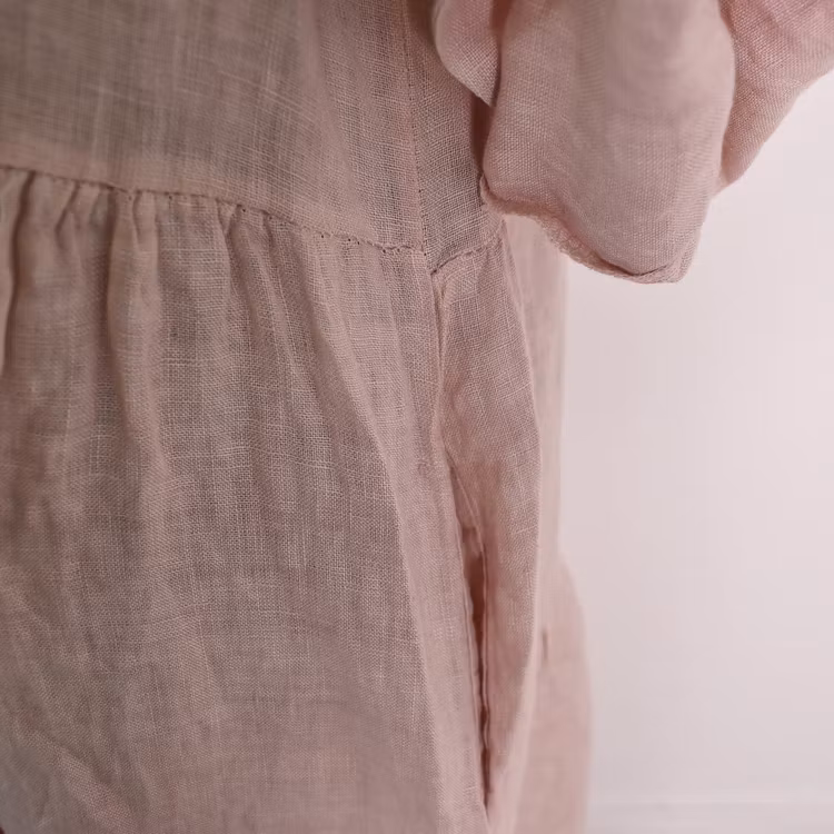 ANDRASORTERING Linneklänning Fickor ROSA
