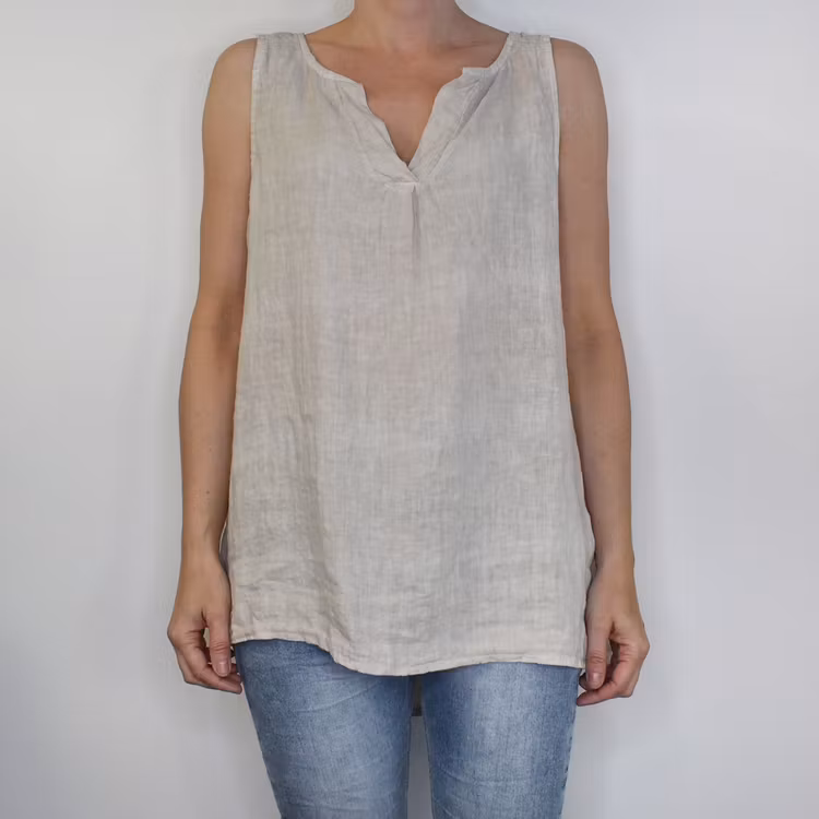ANDRASORTERING Linne/Ärmlös topp BEIGE Storlek S/M