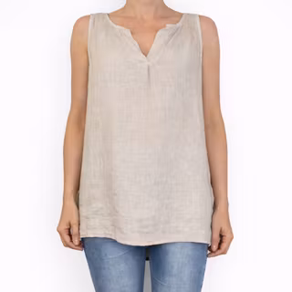 ANDRASORTERING Linne/Ärmlös topp BEIGE Storlek S/M