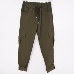 ANDRASORTERING Stretchig Cargobyxa Siri MÖRK KAKI
