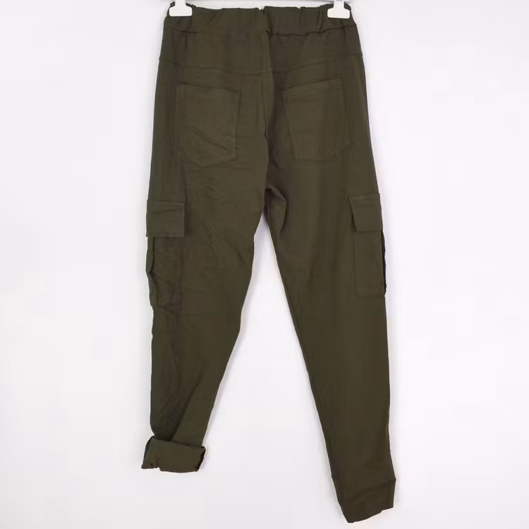 ANDRASORTERING Stretchig Cargobyxa Siri MÖRK KAKI