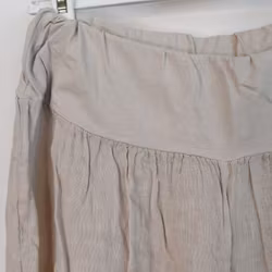 Byxkjol i linne BEIGE