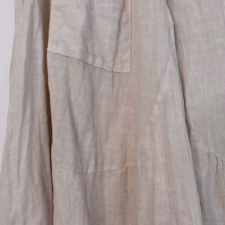 Byxkjol i linne BEIGE