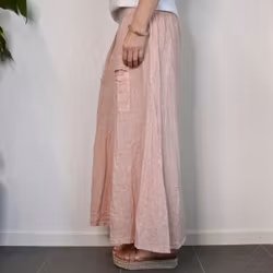 Byxkjol i linne LJUSROSA