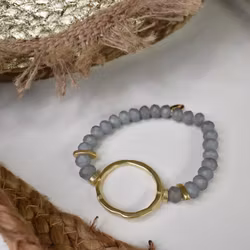 Armband Patricia GRÅ/GULD - The Moshi