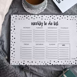 Weekly to do list A4 Dots - Elina Dahl