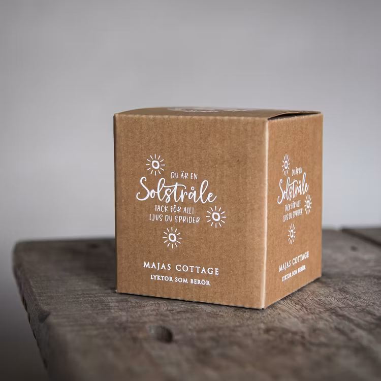 Ljuslykta Du Är En Solstråle 7x8cm - Majas Cottage