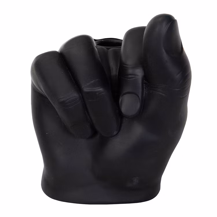 Ljusstake Finger Poly SVART - A Lot Decoration