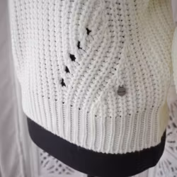 Mönsterstickad tröja WHITE - Ajlajk