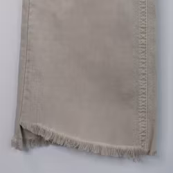 Stretchjeans Shortcut med fransar BEIGE - 3D Denim