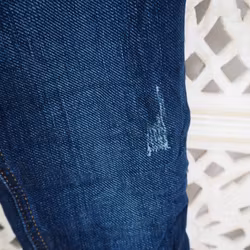 Stretchjeans med fransar MÖRK DENIM - Train of Trend