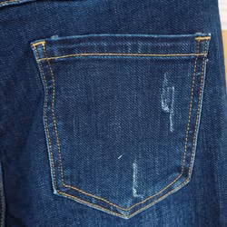 Stretchjeans med fransar MÖRK DENIM - Train of Trend