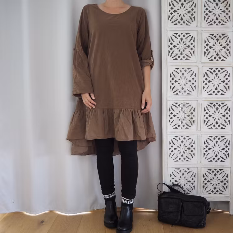 Klänning Prune Manchester LATTE - Reunion Home