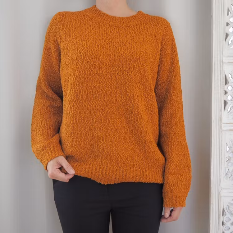 Stickad pullover Celeste LEATHER BROWN - Saint Tropez