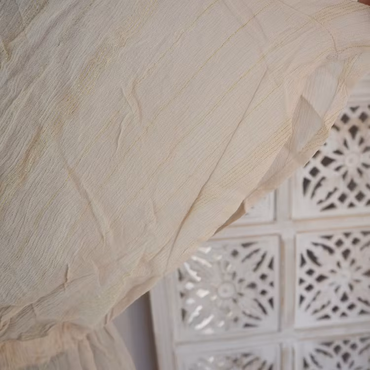 Kaftan med broderier BEIGE