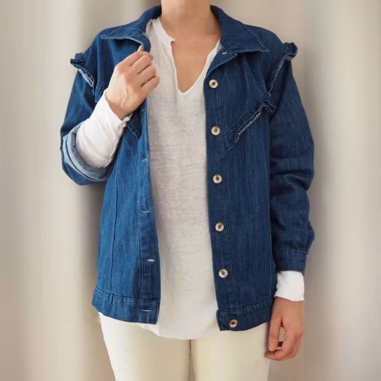 Jeansjacka Boho MÖRK DENIM - Stajl Agenturer