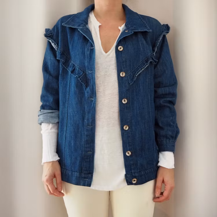 Jeansjacka Boho MÖRK DENIM - Stajl Agenturer