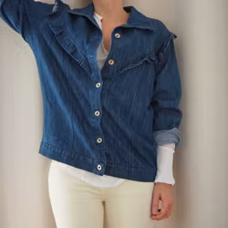 Jeansjacka Boho MÖRK DENIM - Stajl Agenturer