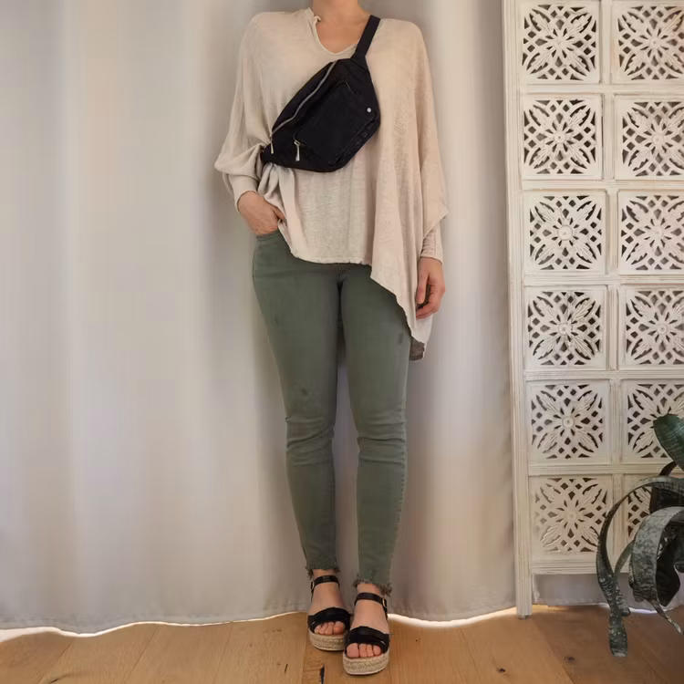 Stretchjeans med fransar ARMY - 3D Denim