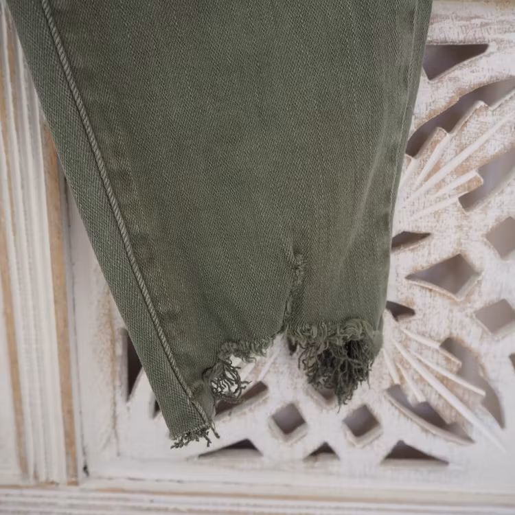 Stretchjeans med fransar ARMY - 3D Denim