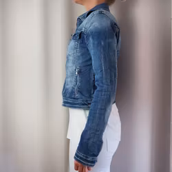 Jeansjacka med dragkedja DENIM - Place du Jour