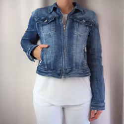 Jeansjacka med dragkedja DENIM - Place du Jour