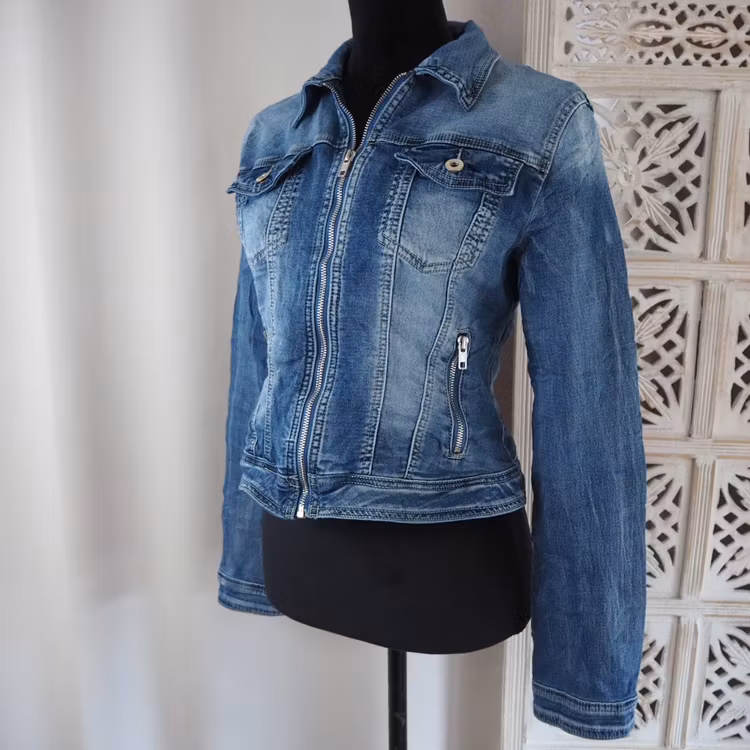 Jeansjacka med dragkedja DENIM - Place du Jour