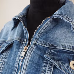 Jeansjacka med dragkedja DENIM - Place du Jour