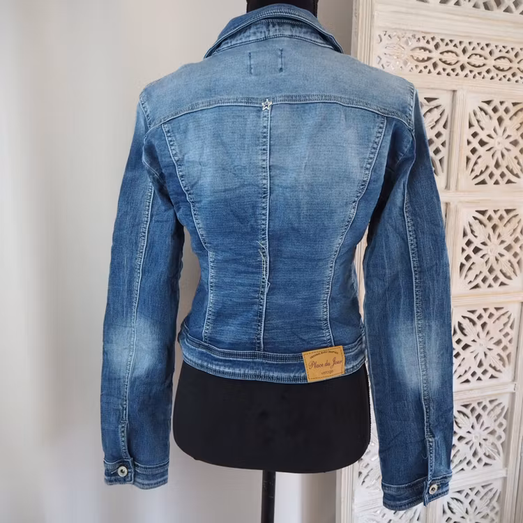 Jeansjacka med dragkedja DENIM - Place du Jour