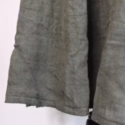 Kort linneklänning med fickor KAKI