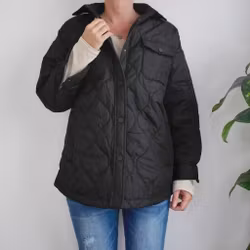 Quiltad jacka SVART