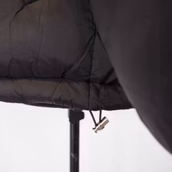 Vadderad jacka med hög krage SVART