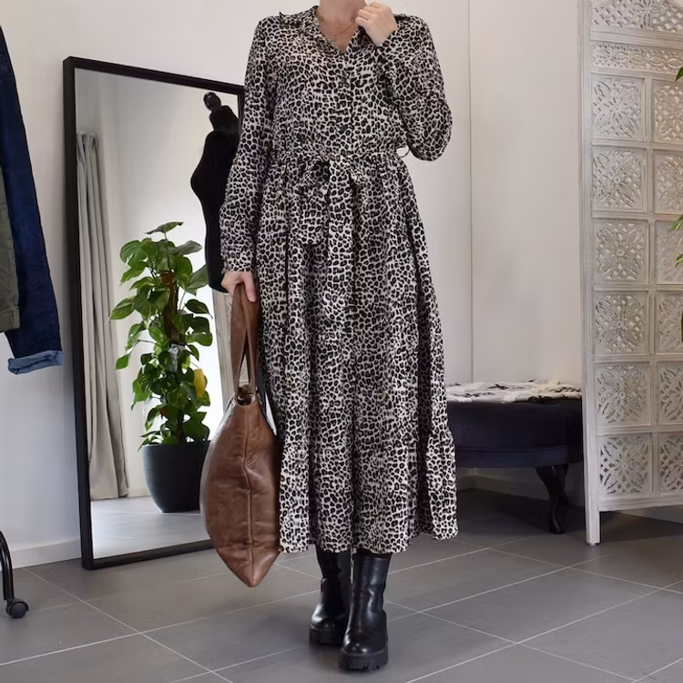 Skjortklänning glitter LEO