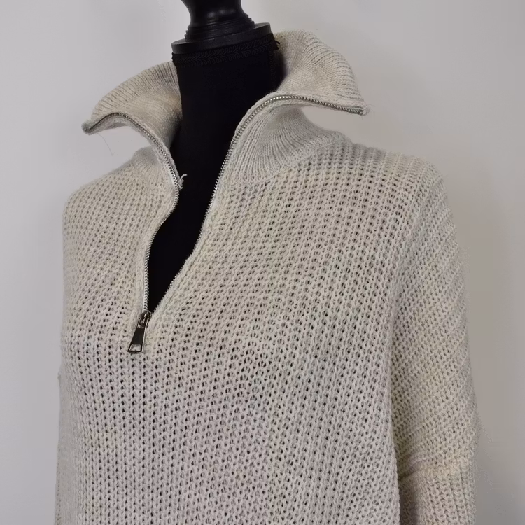 Stickad Långtröja BEIGE