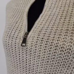 Stickad Långtröja BEIGE