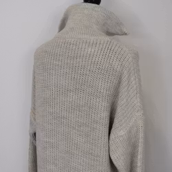 Stickad Långtröja BEIGE