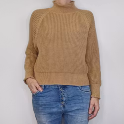 Stickad Tröja LJUS CAMEL