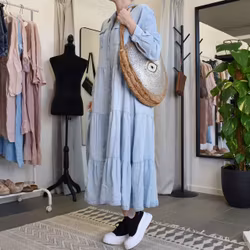 Klänning Boho LJUS DENIM - Stajl Agenturer