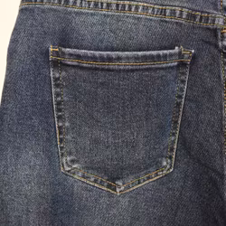 Mom Jeans SLITEN MÖRK BLÅ - Newplay