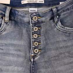 Jeans Jogger med Knappar BLÅ - Newplay