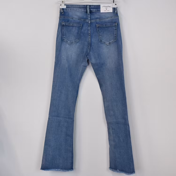 Jeans Flare med fransar DENIM - Newplay