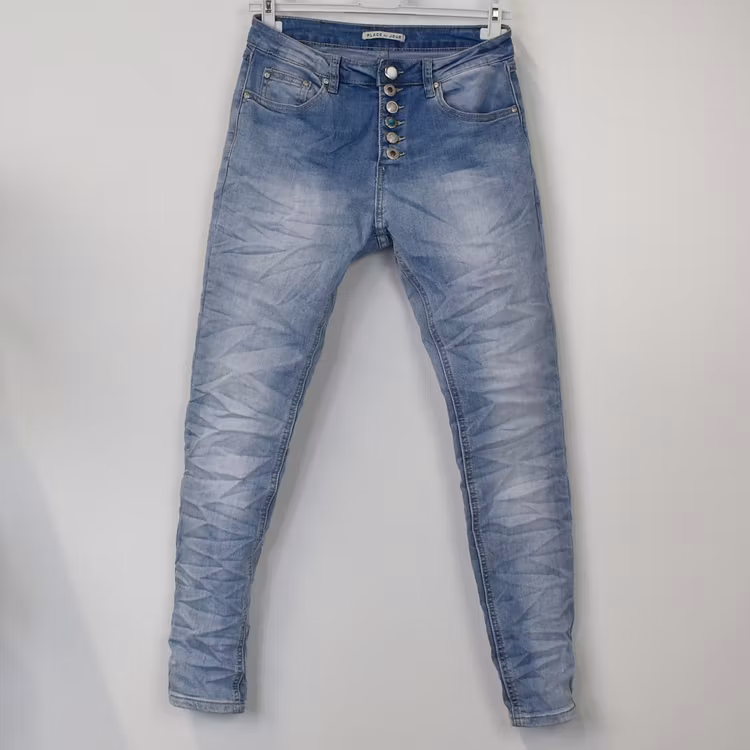 Jeans med dekorativa knappar LJUS DENIM - Place du Jour