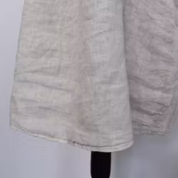 Kort skjortklänning i linne BEIGE