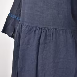 Bohoklänning i linne NAVY