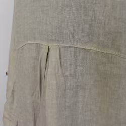 Kort skjortklänning i linne BEIGE