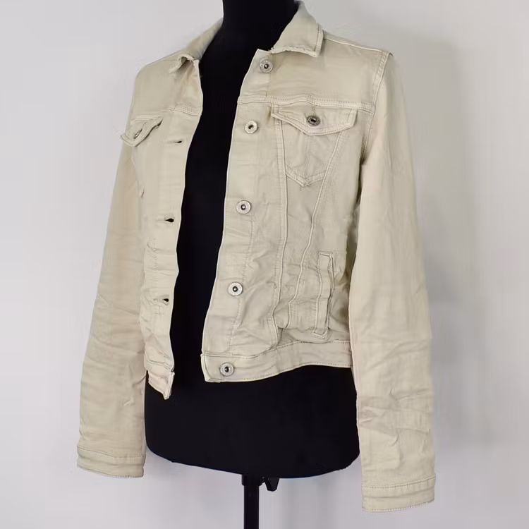Jeansjacka med knappar BEIGE - Place du Jour