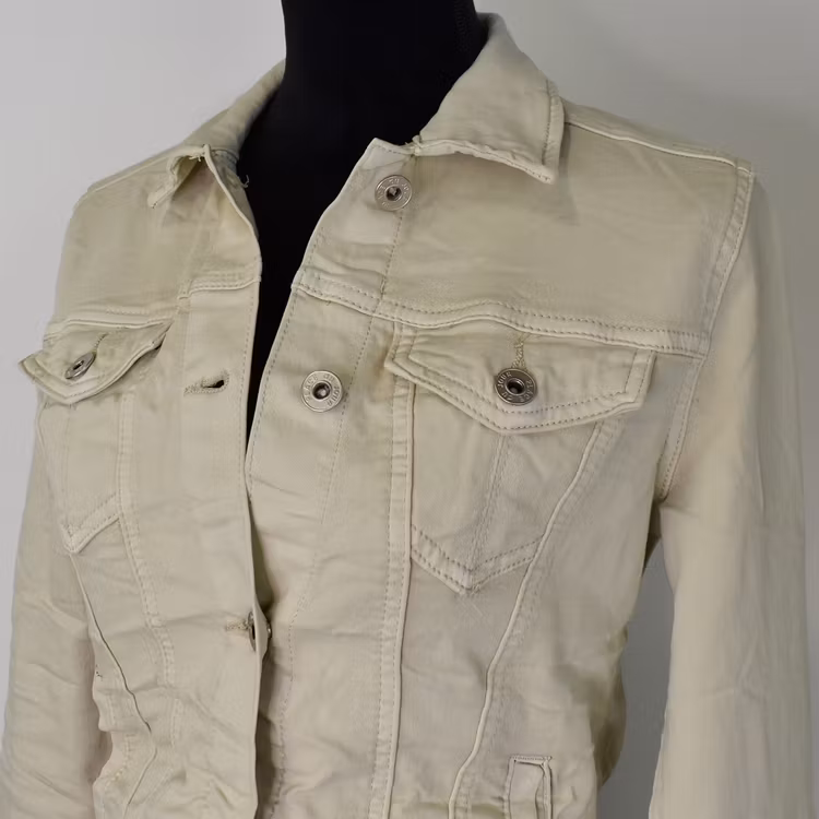Jeansjacka med knappar BEIGE - Place du Jour