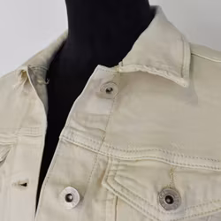 Jeansjacka med knappar BEIGE - Place du Jour