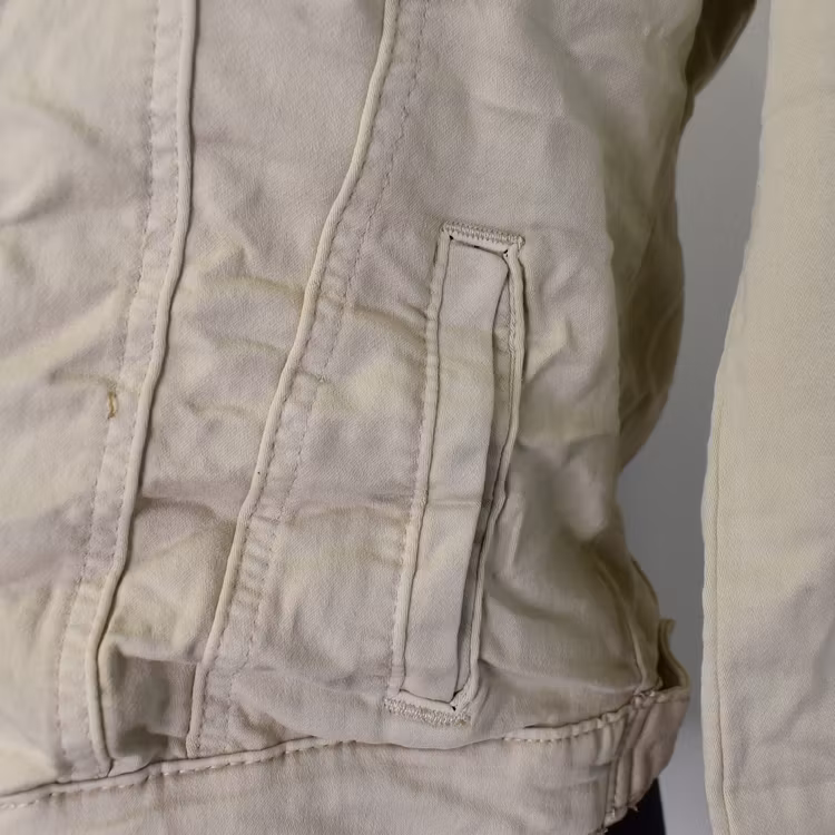 Jeansjacka med knappar BEIGE - Place du Jour