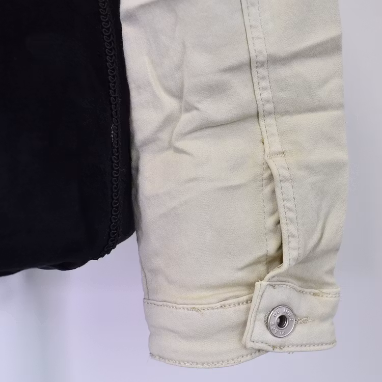 Jeansjacka med knappar BEIGE - Place du Jour